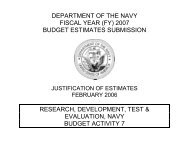 Research & Development, Navy (BA 7) - U.S. Navy