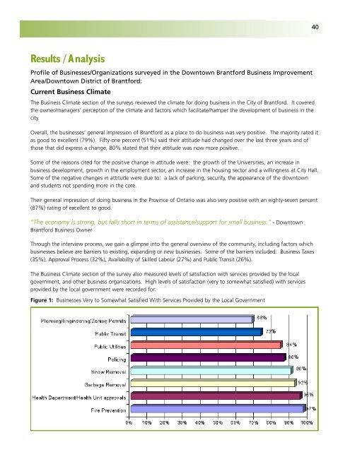 Business Retention and Expansion Final Report - City of Brantford