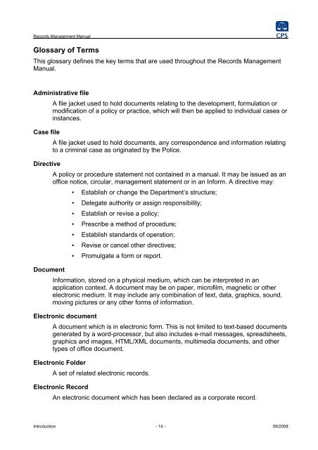 Records Management Manual PDF - Crown Prosecution Service