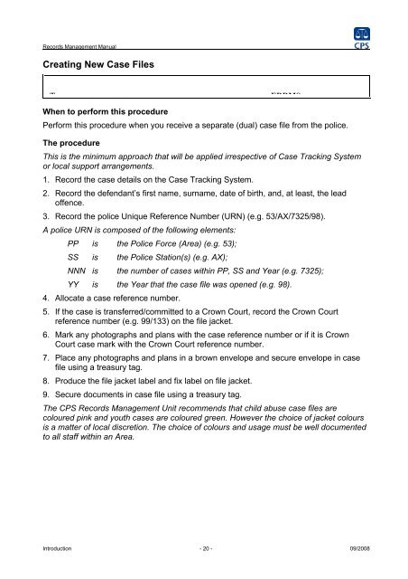 Records Management Manual PDF - Crown Prosecution Service