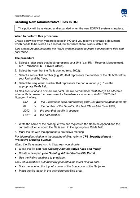 Records Management Manual PDF - Crown Prosecution Service