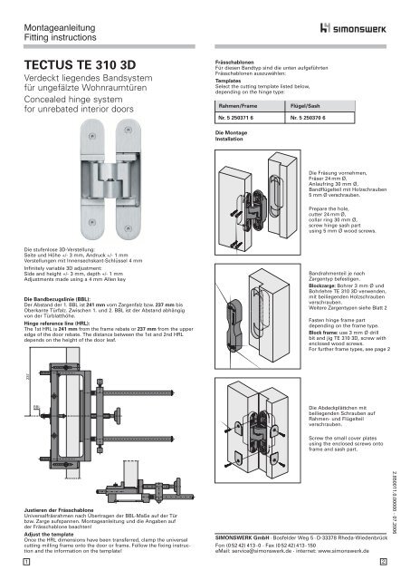 TECTUS TE 310 3D - Index-d