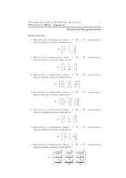 Trasformazioni geometriche - Politecnico di Milano