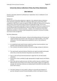 Minutes of Previous Meeting - College Library Committee