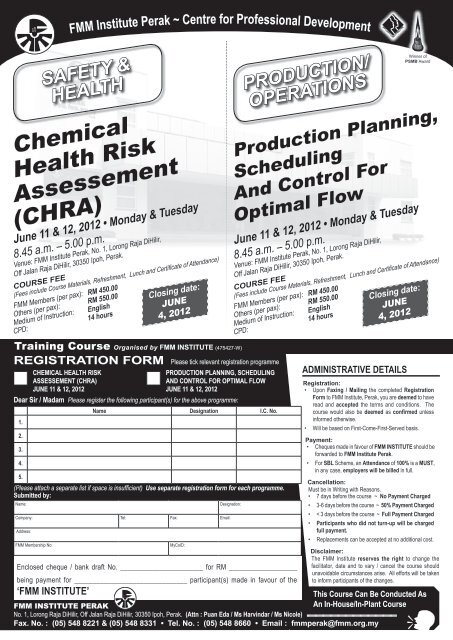 Chemical Health Risk Assessement (CHRA)