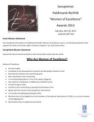 Soroptimist Haldimand-Norfolk âWomen of Excellence ... - Cogeco