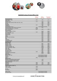 Horfield Leisure Centre Price List - Everyone Active