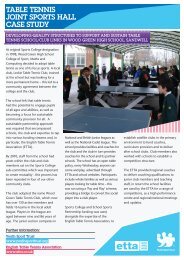 TABLE TENNIS JOINT SPORTS HALL CASE STUDY - The English ...