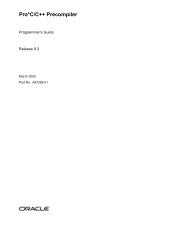 Pro*C/C++ Precompiler Programmer's Guide - Oracle Documentation