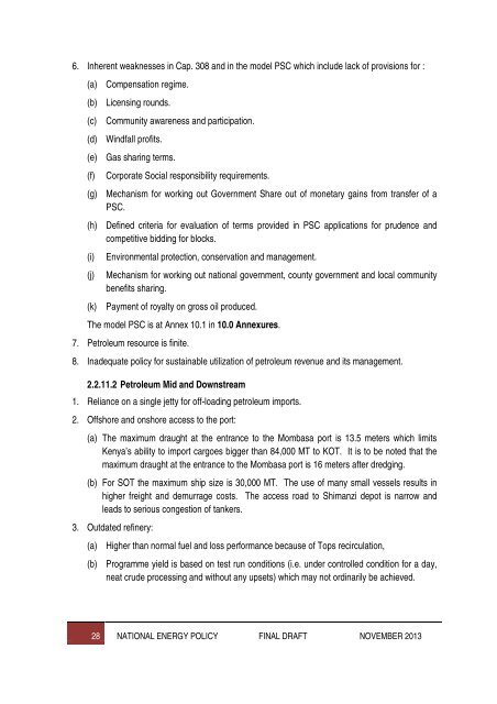 National Energy Policy - Final Draft - 14 Nov 2013