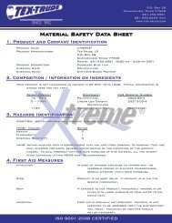 X-TREME Material Safety Data Sheet - Tex-Trude