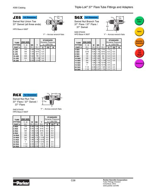 Triple-Lok 37Â° Flare Tube Fittings & Adapters - LSR Distribuidor