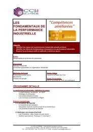 LES FONDAMENTAUX DE LA PERFORMANCE INDUSTRIELLE