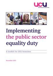 Implementing the public sector equality duty - UCU