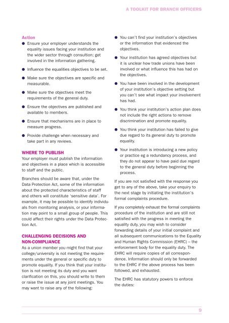 Implementing the public sector equality duty - UCU