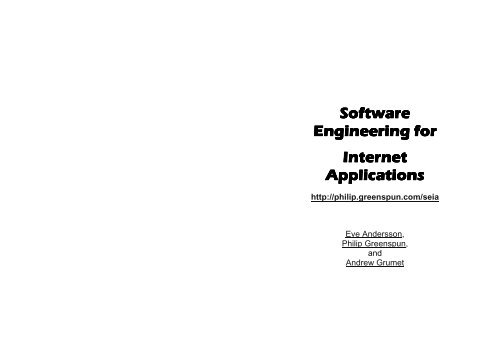 Software Engineering for Internet Applications - Student Community