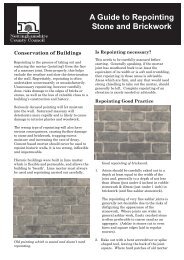 A Guide to repointing Stone and Brickwork