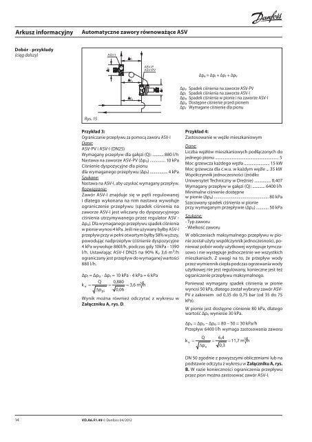 Automatyczne zawory równoważące ASV - Danfoss