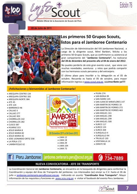Info SCOUT 77 - Scouts del PerÃº