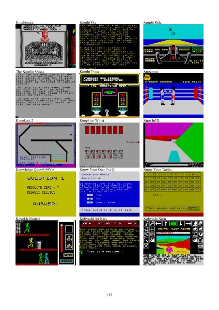 !!(Ebook) Zx Spectrum Games Screenshot Catalog (6000 Color Screenshots Of Sinclair Zx Spectrum Games 405 Pages)