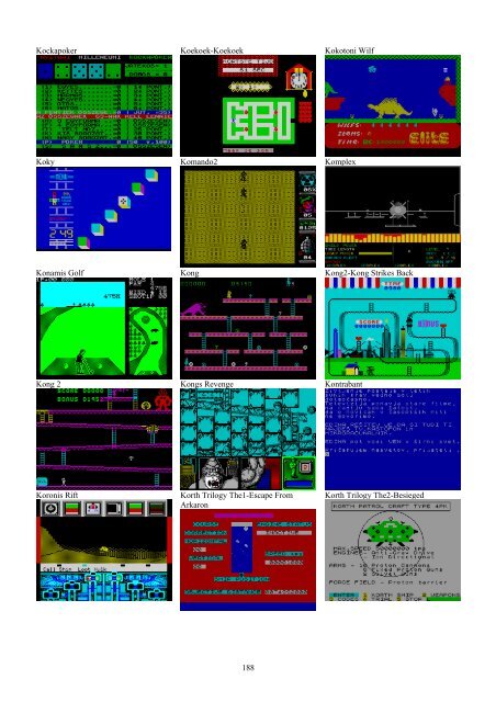 !!(Ebook) Zx Spectrum Games Screenshot Catalog (6000 Color Screenshots Of Sinclair Zx Spectrum Games 405 Pages)