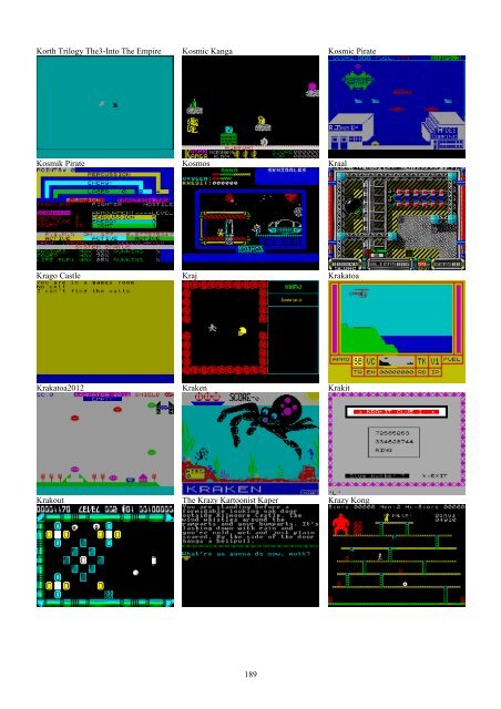 !!(Ebook) Zx Spectrum Games Screenshot Catalog (6000 Color Screenshots Of Sinclair Zx Spectrum Games 405 Pages)