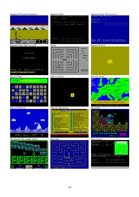 !!(Ebook) Zx Spectrum Games Screenshot Catalog (6000 Color Screenshots Of Sinclair Zx Spectrum Games 405 Pages)