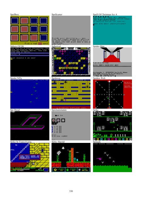 !!(Ebook) Zx Spectrum Games Screenshot Catalog (6000 Color Screenshots Of Sinclair Zx Spectrum Games 405 Pages)