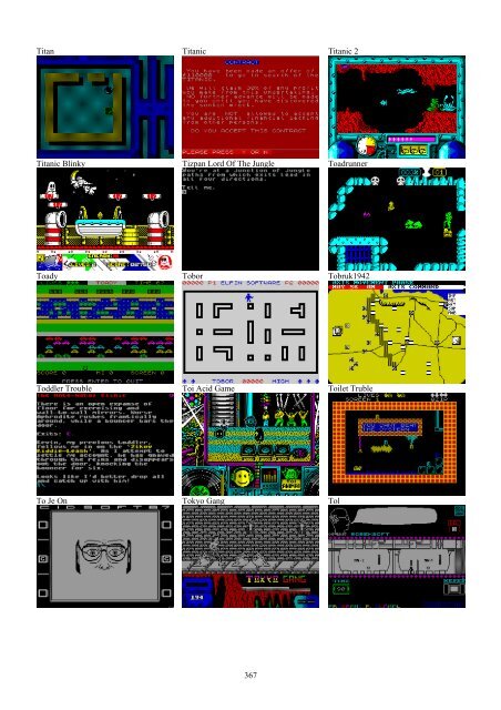 !!(Ebook) Zx Spectrum Games Screenshot Catalog (6000 Color Screenshots Of Sinclair Zx Spectrum Games 405 Pages)