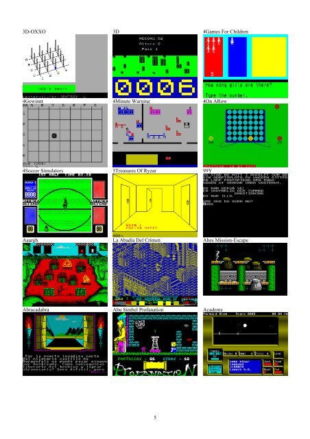 !!(Ebook) Zx Spectrum Games Screenshot Catalog (6000 Color Screenshots Of Sinclair Zx Spectrum Games 405 Pages)