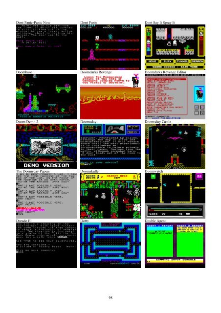 !!(Ebook) Zx Spectrum Games Screenshot Catalog (6000 Color Screenshots Of Sinclair Zx Spectrum Games 405 Pages)