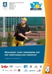 reglement voor tennissers met een verstandelijke handicap