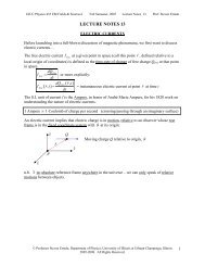 LECTURE NOTES 13 - University of Illinois High Energy Physics
