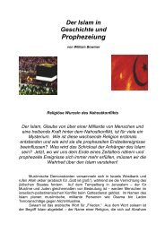 Der Islam in Geschichte und Prophezeiung - Welt von Morgen ...