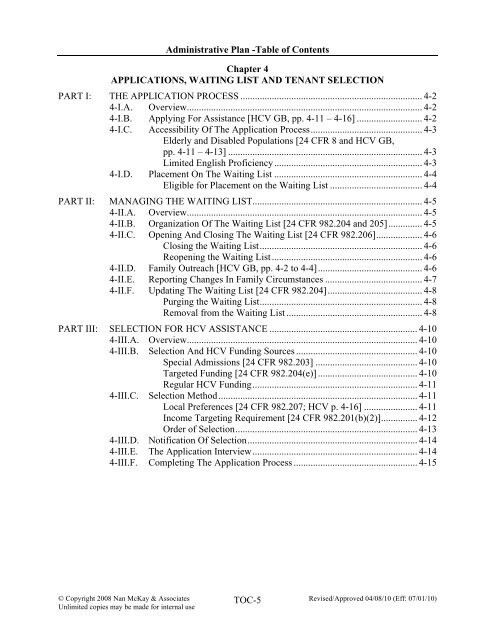 ADMINISTRATIVE PLAN - San Antonio Housing Authority