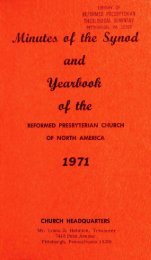 Reformed Presbyterian Minutes of Synod 1971 - Rparchives.org