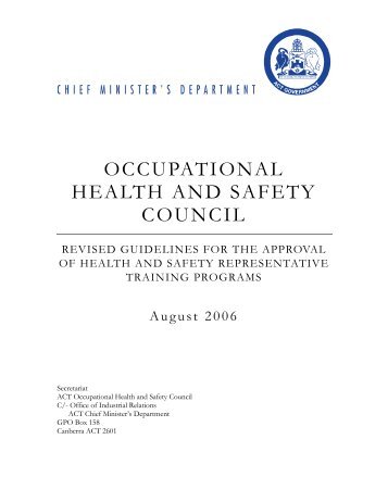 HSR Training Programs Guidelines [ PDF 191KB]