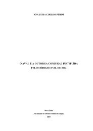 o aval ea outorga conjugal instituÃ­da pelo cÃ³digo ... - Milton Campos