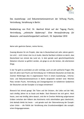 Vortrag [PDF] - Stiftung Flucht, Vertreibung, VersÃ¶hnung