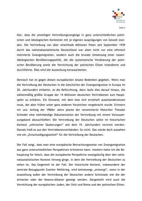 Vortrag [PDF] - Stiftung Flucht, Vertreibung, VersÃ¶hnung