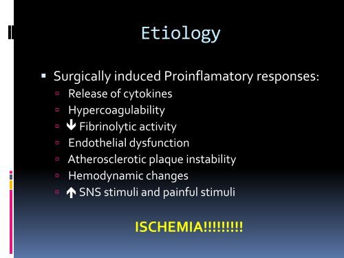 Perioperative Myocardial Infarction