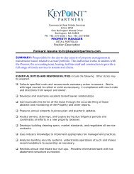 PROPERTY MANAGER Position Description Forward resume to hr ...