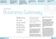Welcome to our new Land Registry Business Gateway bulletin