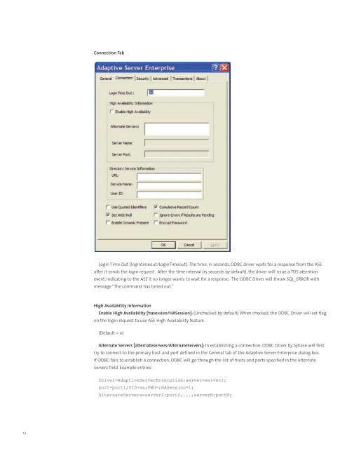 ASE ODBC Driver and OLE DB Provider Migration Technical - Sybase