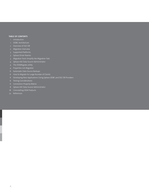 ASE ODBC Driver and OLE DB Provider Migration Technical - Sybase