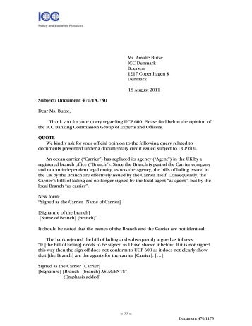 Document 470/TA.750 Dear Ms. Butze, Than