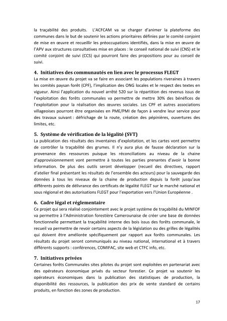 Rapport de dÃ©marrage du projet - Centre Technique de la ForÃªt ...