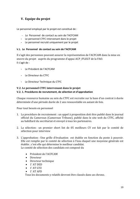 Rapport de dÃ©marrage du projet - Centre Technique de la ForÃªt ...