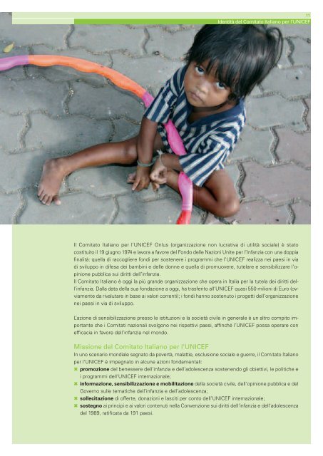 Parte I - IdentitÃ  del Comitato Italiano per l'UNICEF