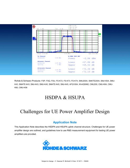 Vorlage für Application Notes - Rohde & Schwarz